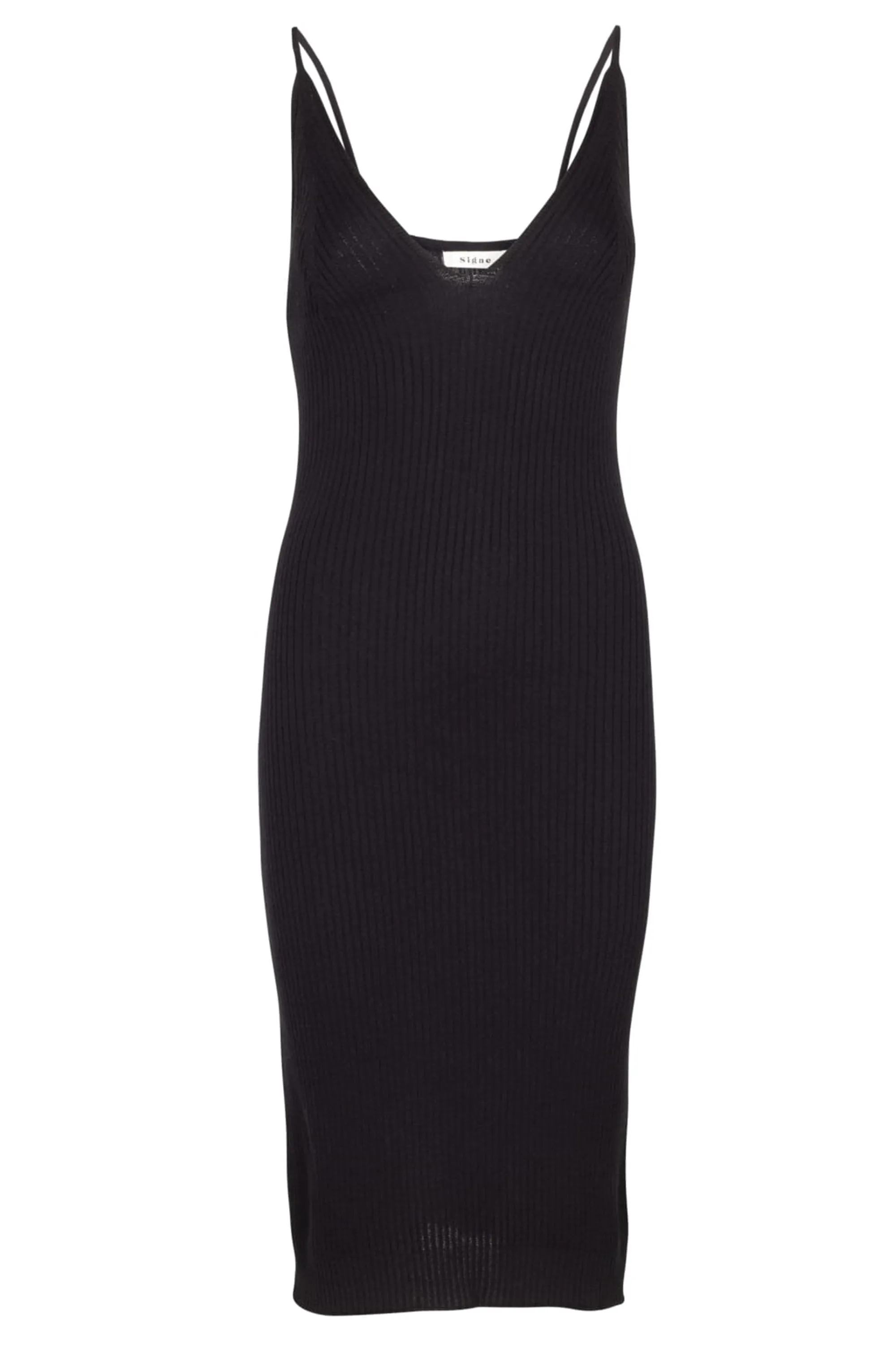 knit dress black