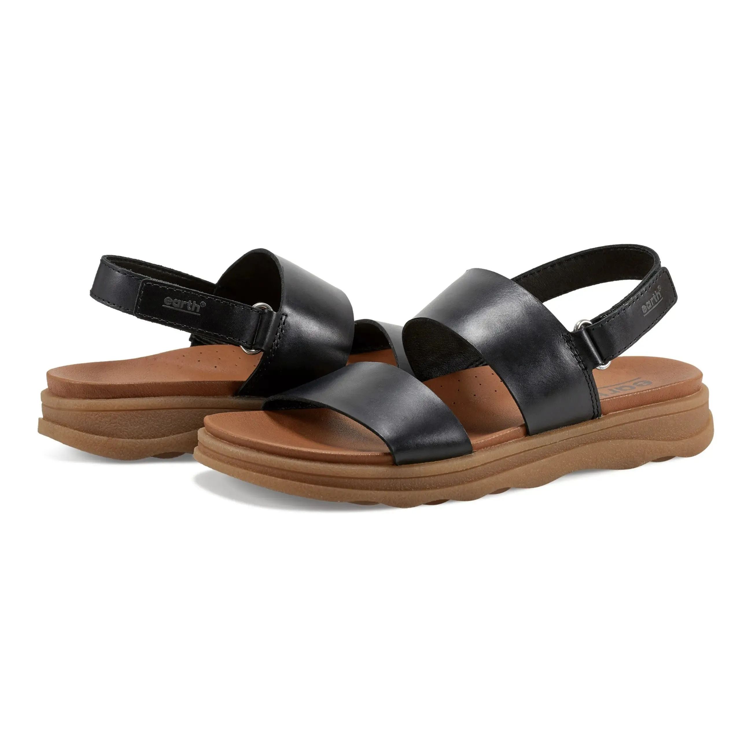 Leah Round Toe Strappy Casual Flat Sandals