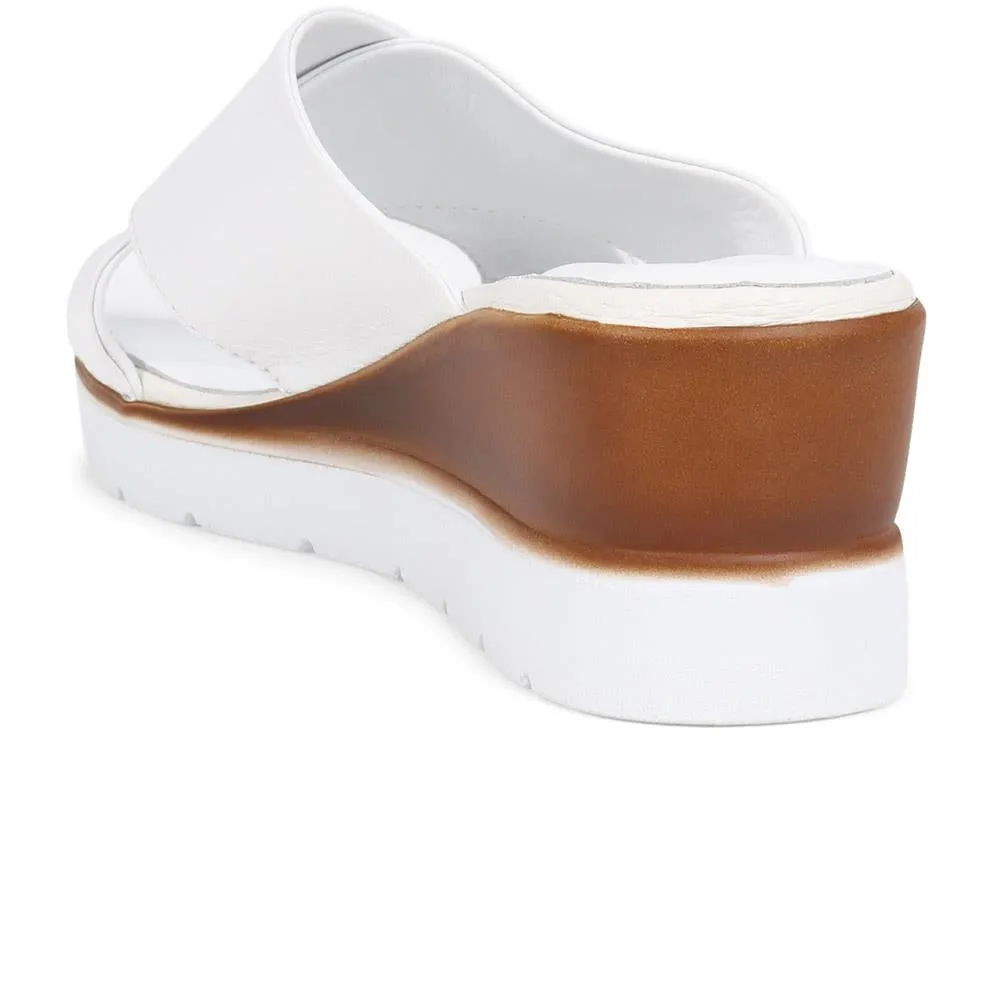 Leather Wedge Sandals  - KAP39007 / 325 536