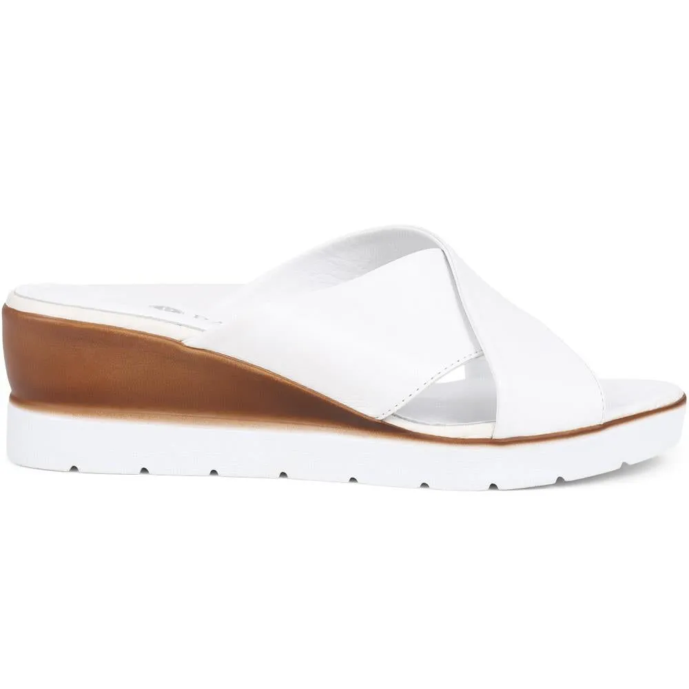 Leather Wedge Sandals  - KAP39007 / 325 536