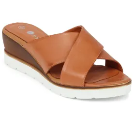 Leather Wedge Sandals  - KAP39007 / 325 536