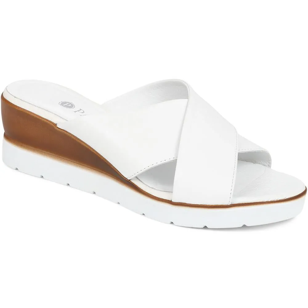 Leather Wedge Sandals  - KAP39007 / 325 536