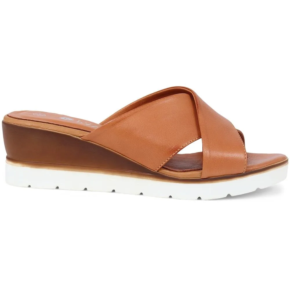 Leather Wedge Sandals  - KAP39007 / 325 536