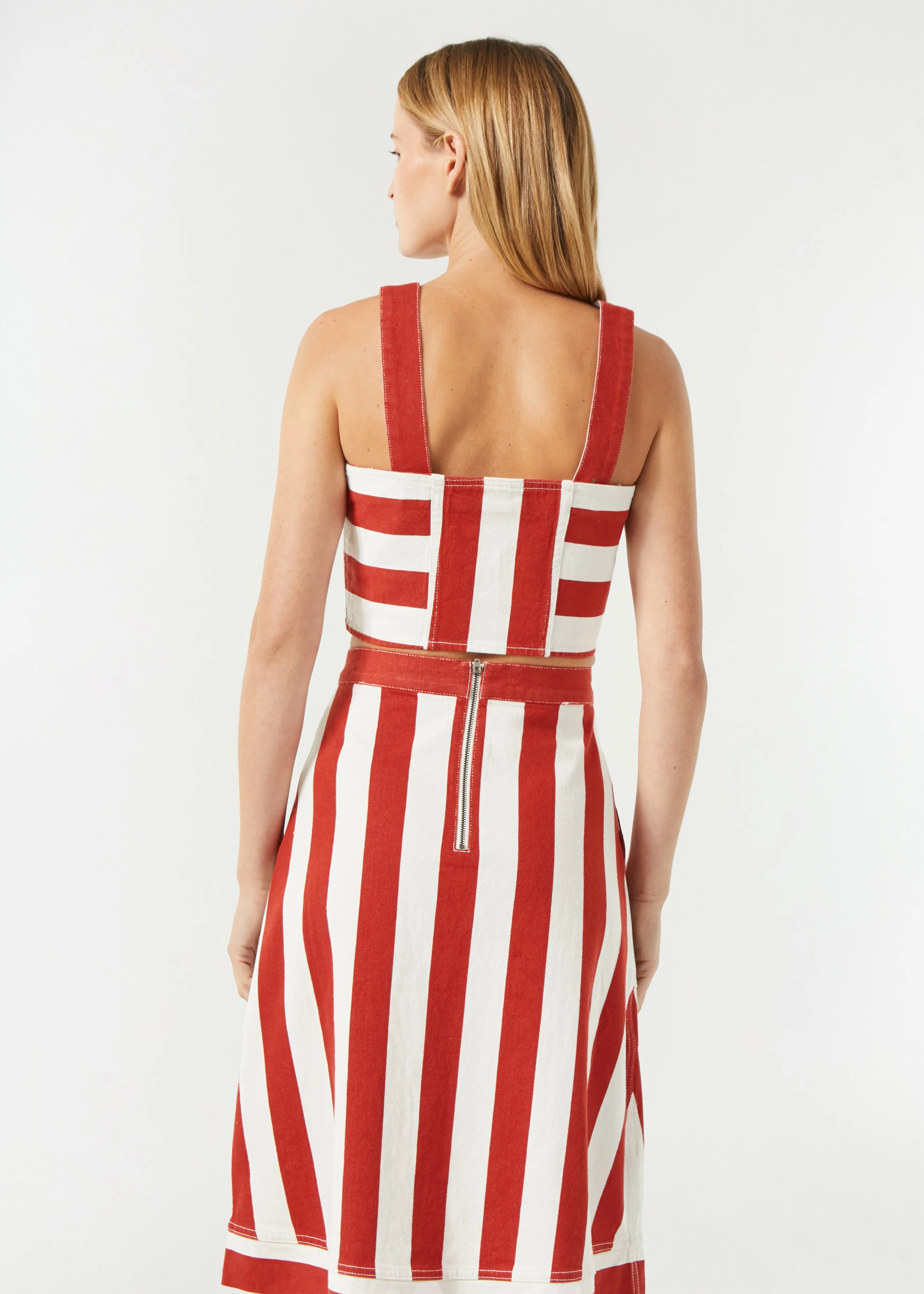 Maddie Top | Brick Cabana Stripe