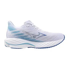 Womens Mizuno Wave Rider 28 Running Shoes - White/River Blue