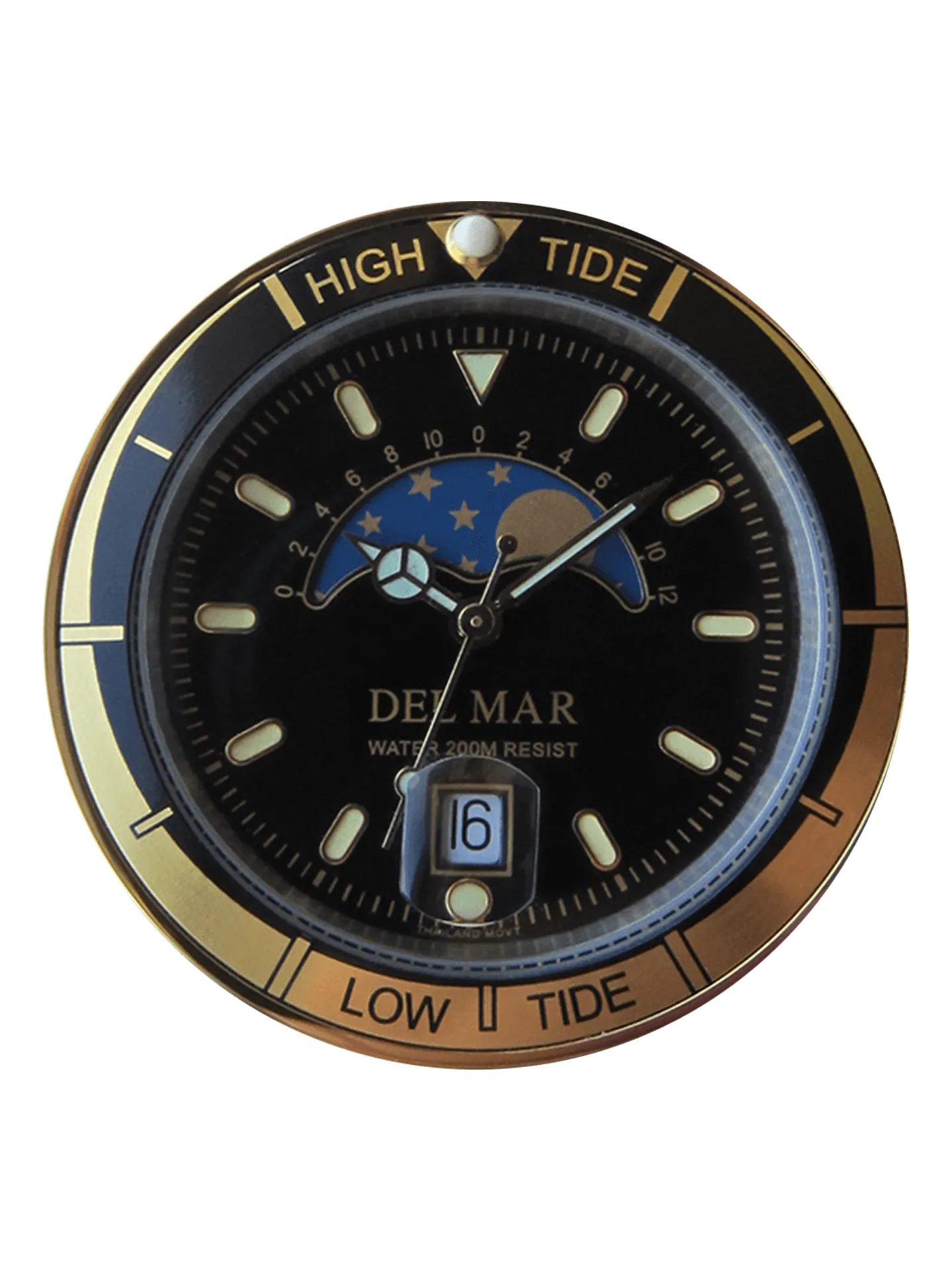 Two-Tone Bracelet Nautical Analog Tide Watch #50207