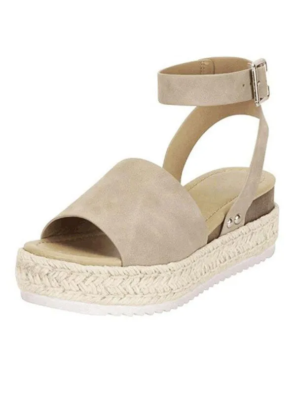 Open Toe Platform Wedge Sandals