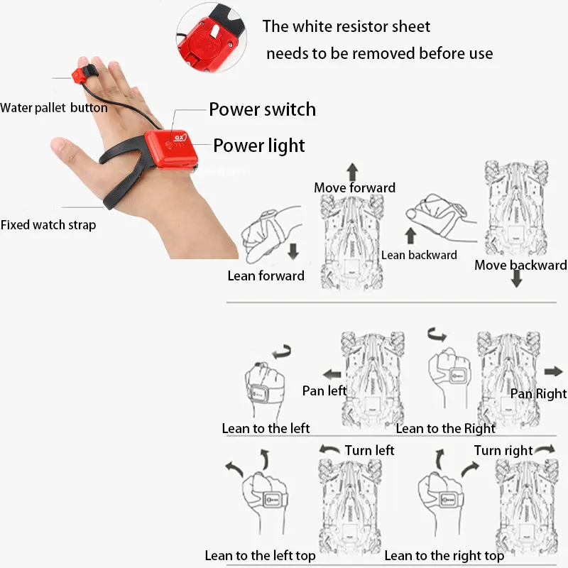 Remote or Gesture Control Battle Tank Shoots Water Pellet and able to move sideward