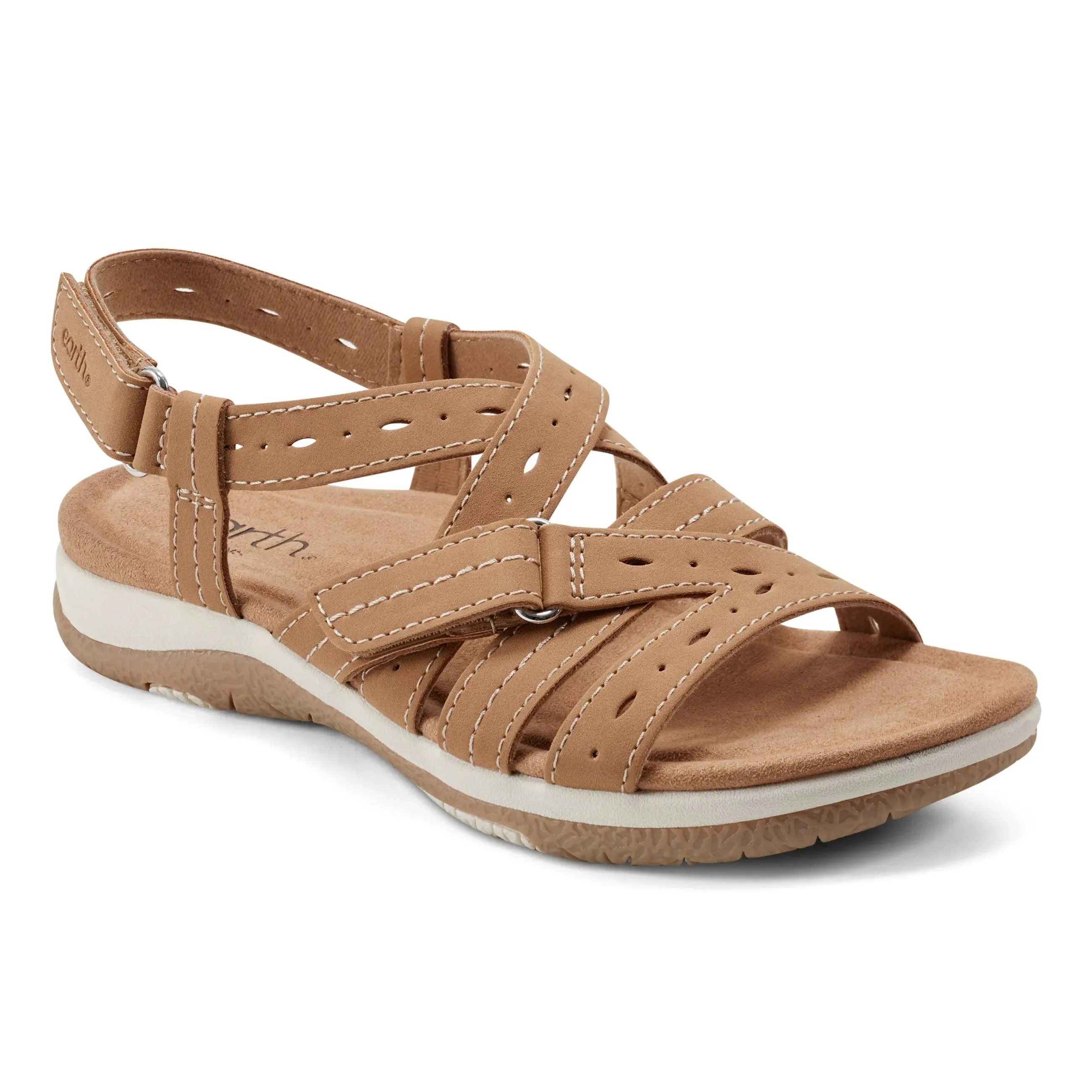 Samsin Round Toe Strappy Casual Flat Sandals