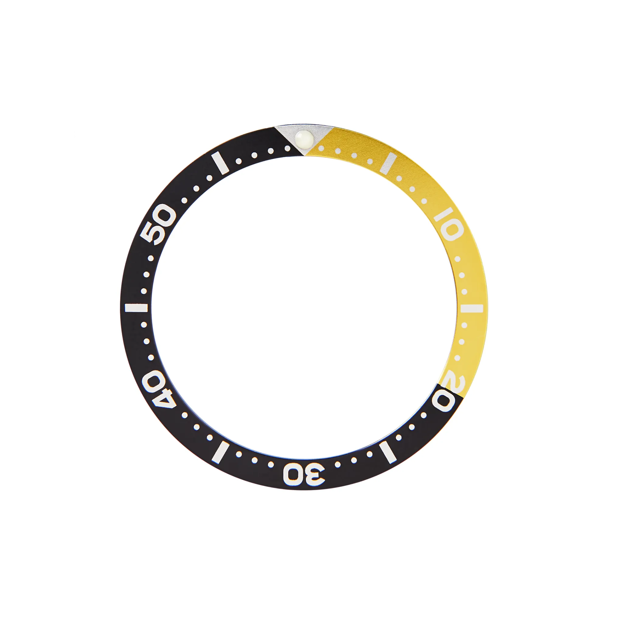 SKX007/SRPD Aluminium Bezel Insert: Seiko style Black/Yellow (Bumblebee)