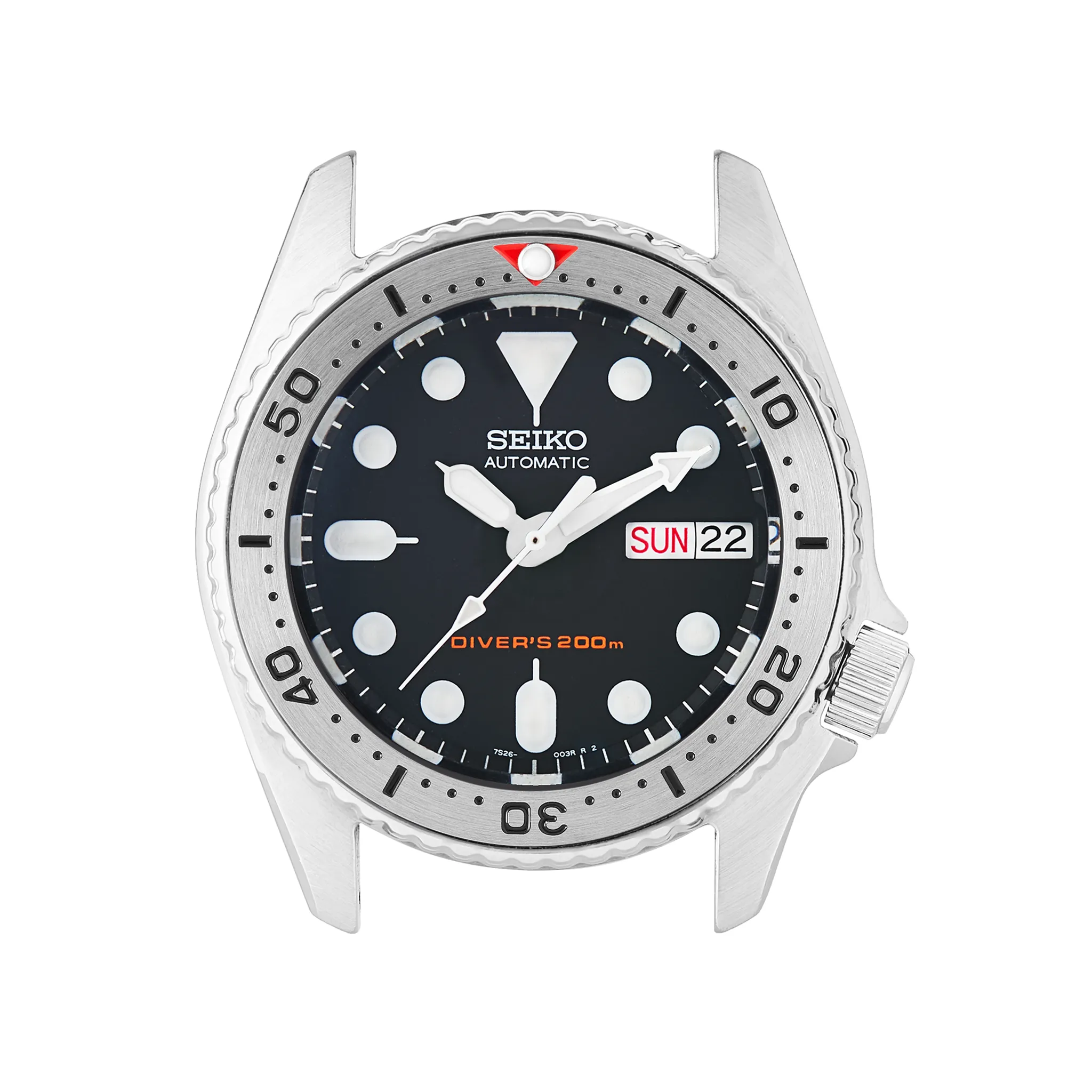 SKX013 Steel Bezel Insert: Seiko Style Red