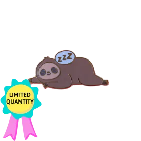 Sleepy Sloth Enamel Pin