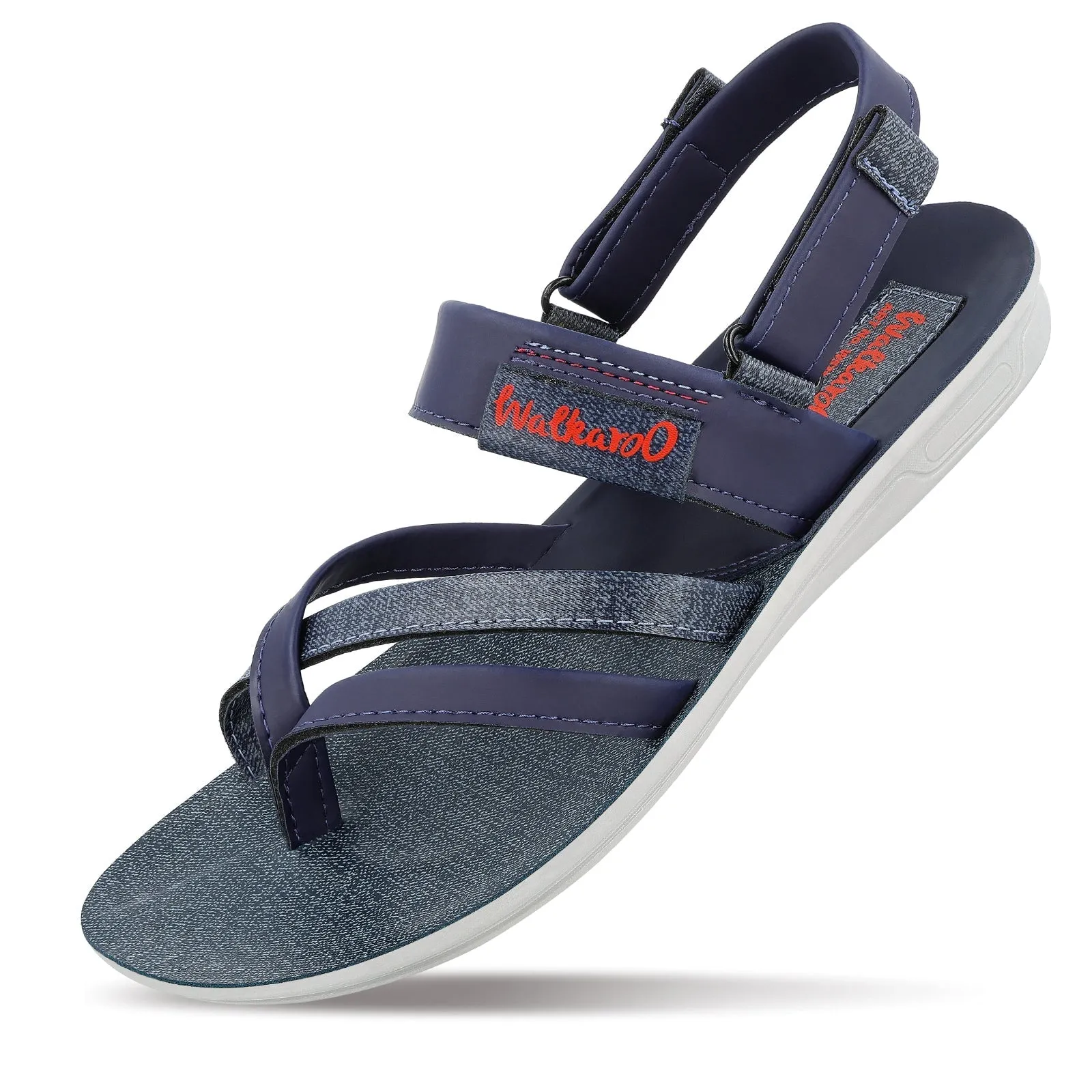 Walkaroo Boys Strappy Slide Sandals  - W5767 Blue Grey