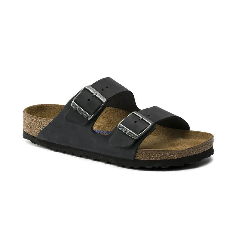 Women's Arizona Soft Footbed Narrow Black Oiled Leather