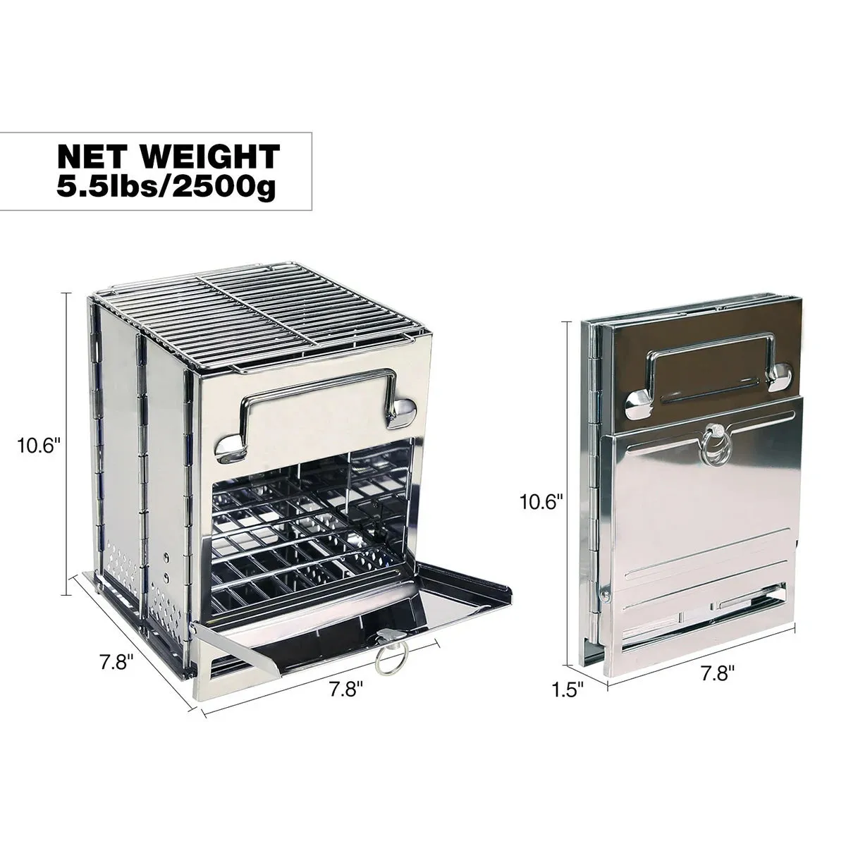 Wood Burning Camping Stove Folding with Pot Stand